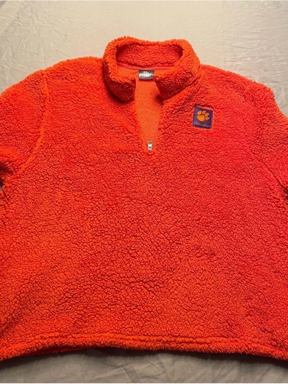 Clemson Tigers Adult 2XL Sherpa Fleece Quarter-Zip Pullover Sweater KA Knights